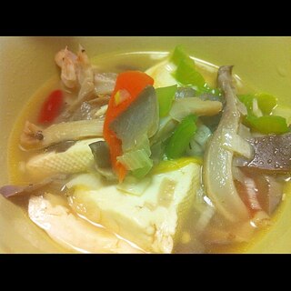 キノコと豆腐の中華スープ